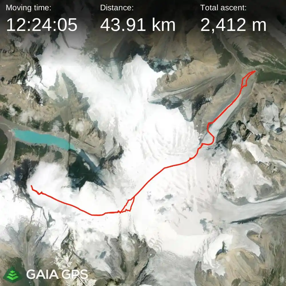 Route map for Mount Alberta involving 31.14km of distance and 2799m of elevation gain.