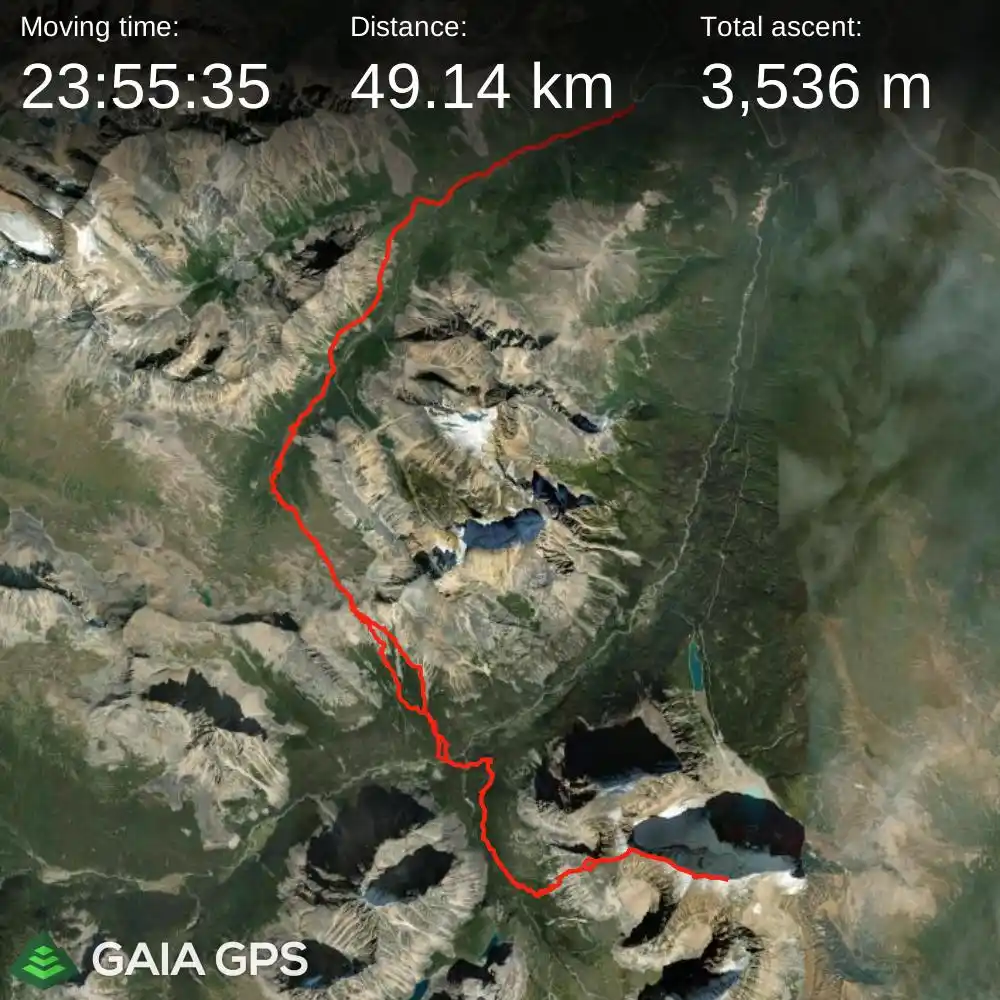Route map for Mount Alberta involving 31.14km of distance and 2799m of elevation gain.
