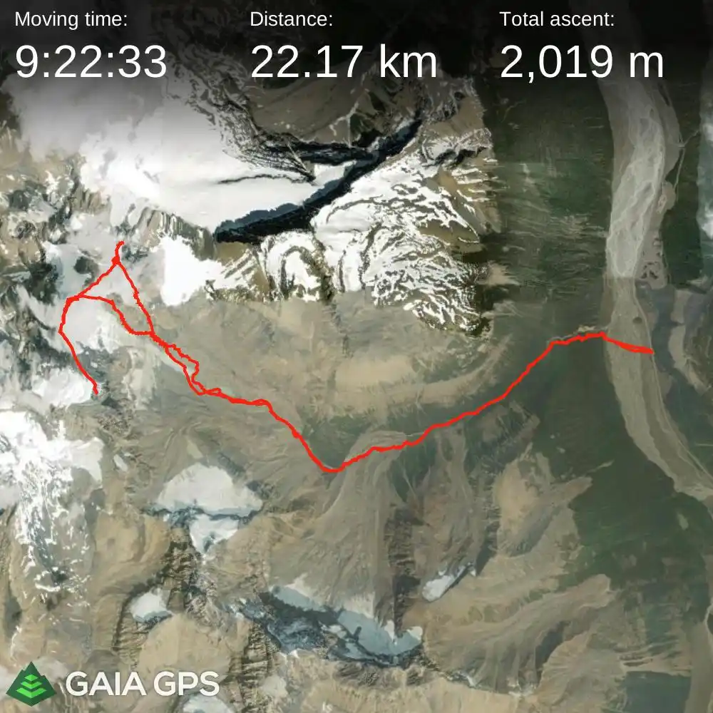 Route map for Mount Alberta involving 31.14km of distance and 2799m of elevation gain.